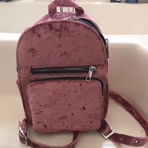Dolls kill Pink velvet backpack